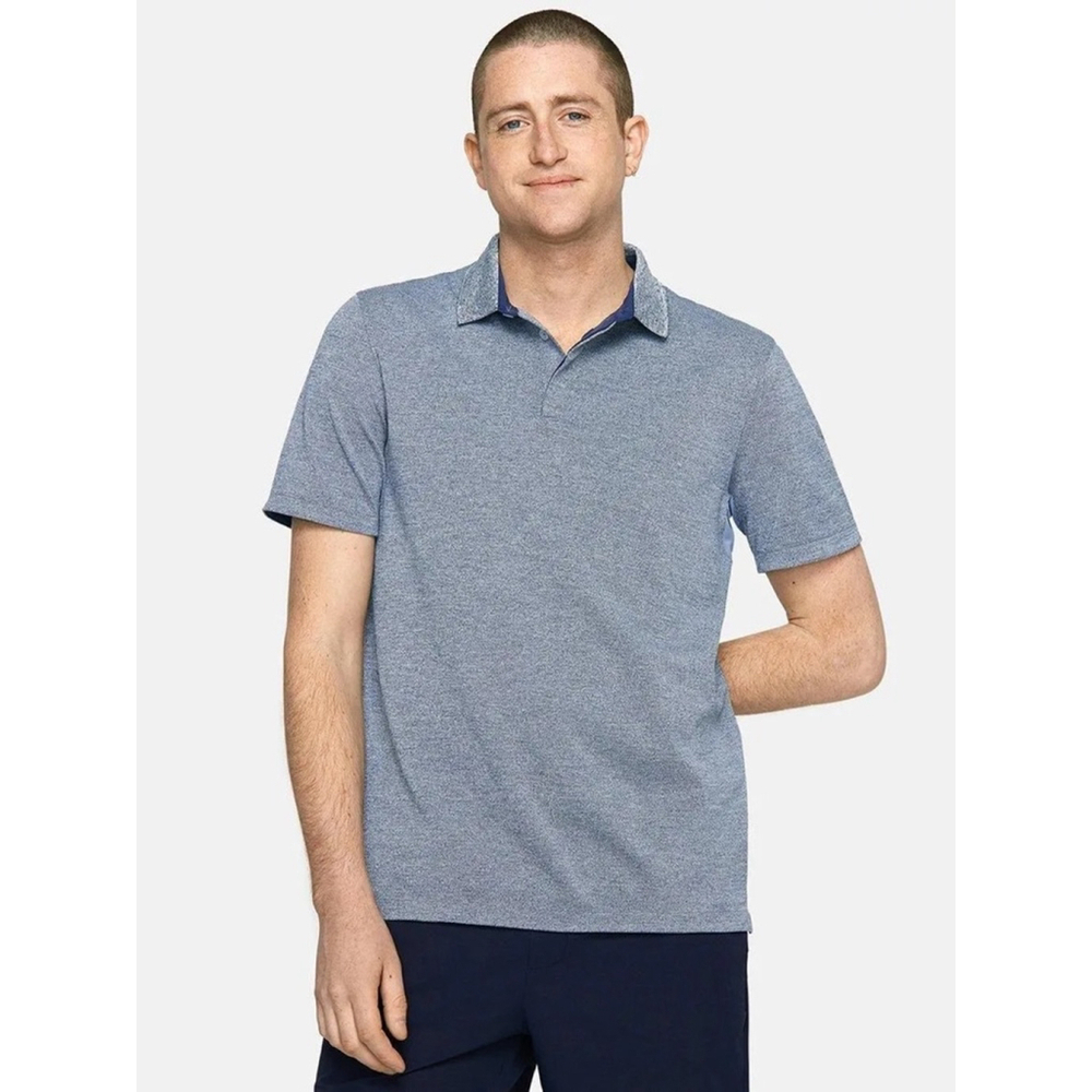 Men's Outdoor Voices Polo Shirt Size S Blue Short Sleeve